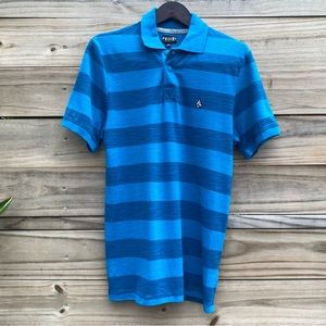 Volcom Short Sleeve Polo Turquoise Striped Size M